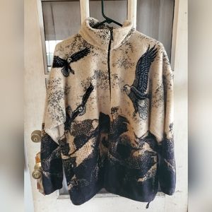 Bear Ridge Outfitters Vintage Fleece Full-Zip Eagle Print Jacket